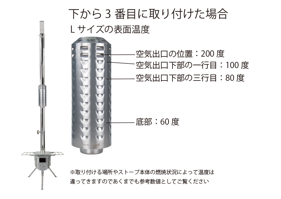 89mm 三重煙突｜TAKIBI｜PRODUCTS｜tent-Mark DESIGNS